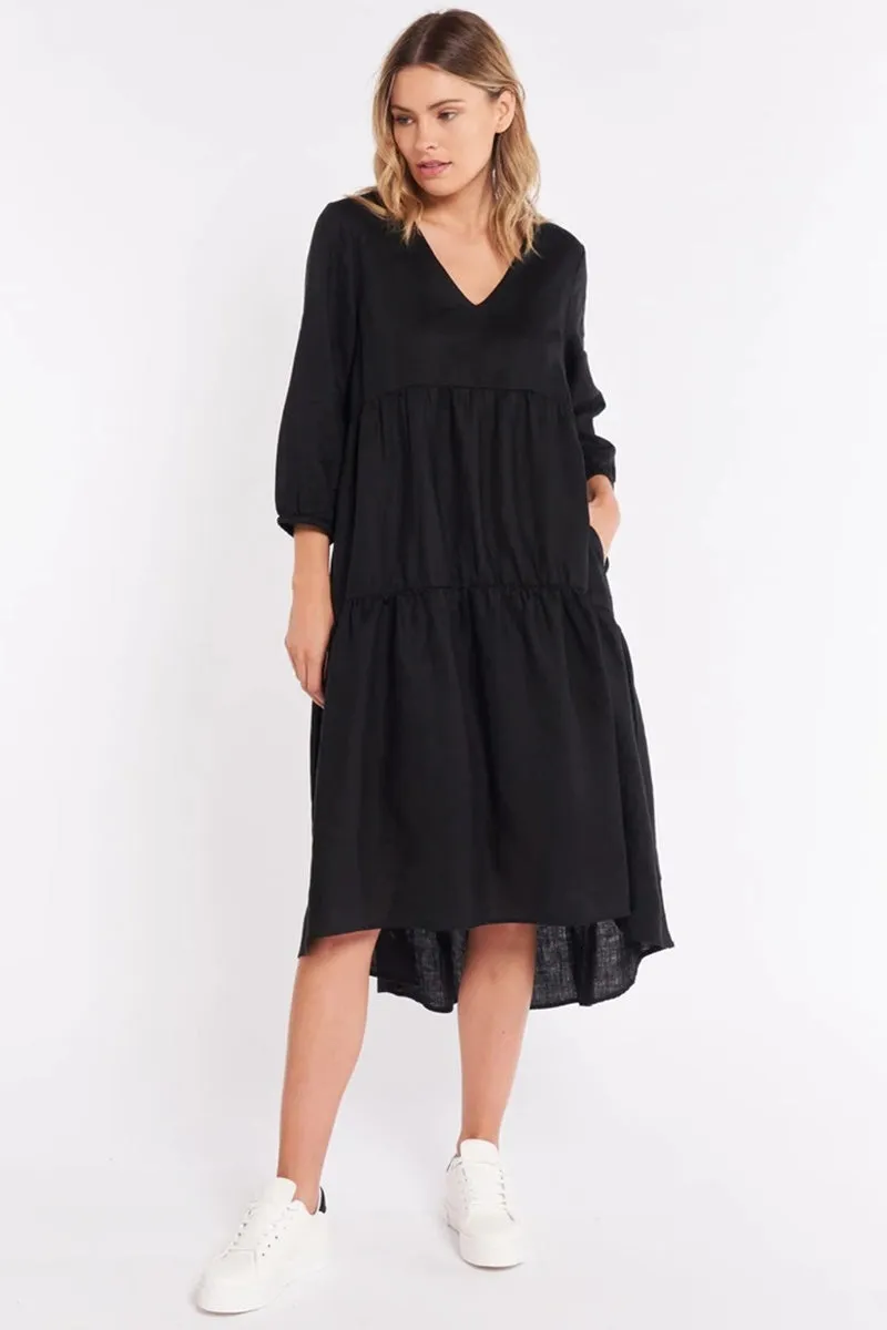 Sass - Kasia Midi Dress - Black