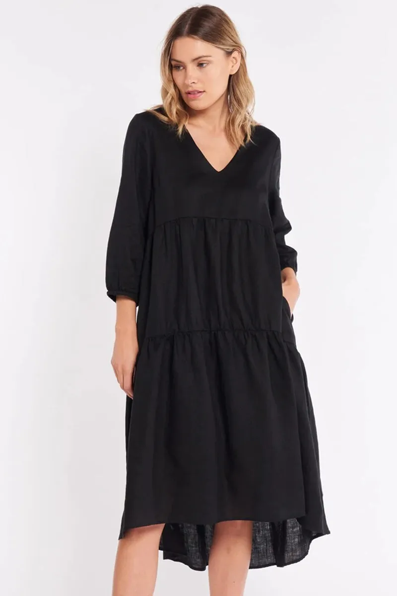 Sass - Kasia Midi Dress - Black