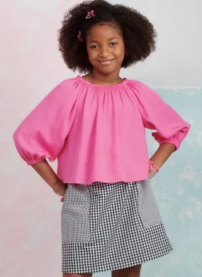 Simplicity Sewing Pattern 9934 Girls' Tops and Skirts