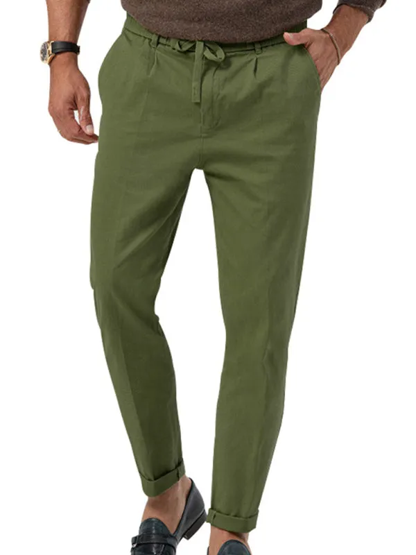 TEEK - Mens Straight Leg Casual Drawstring Trousers