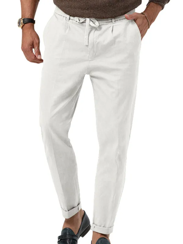 TEEK - Mens Straight Leg Casual Drawstring Trousers