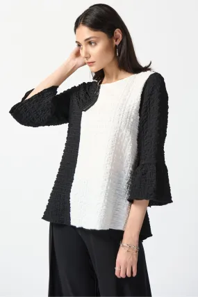 TEXTURED COLOURBLOCK TOP