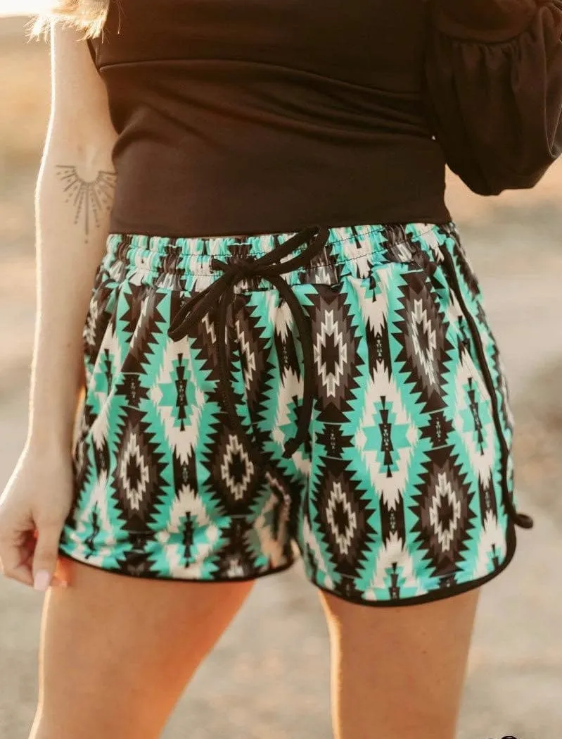 The Call Me Turquoise Aztec Short