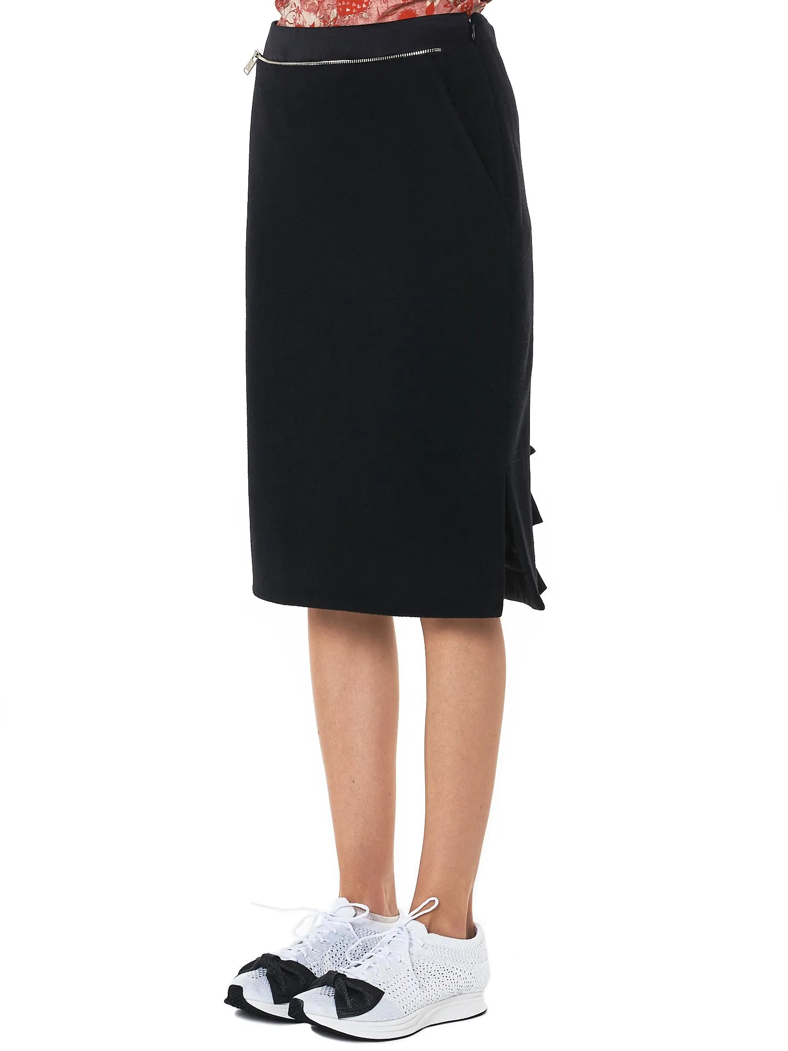 Tiered Hem Skirt (UCT1602-BLACK)