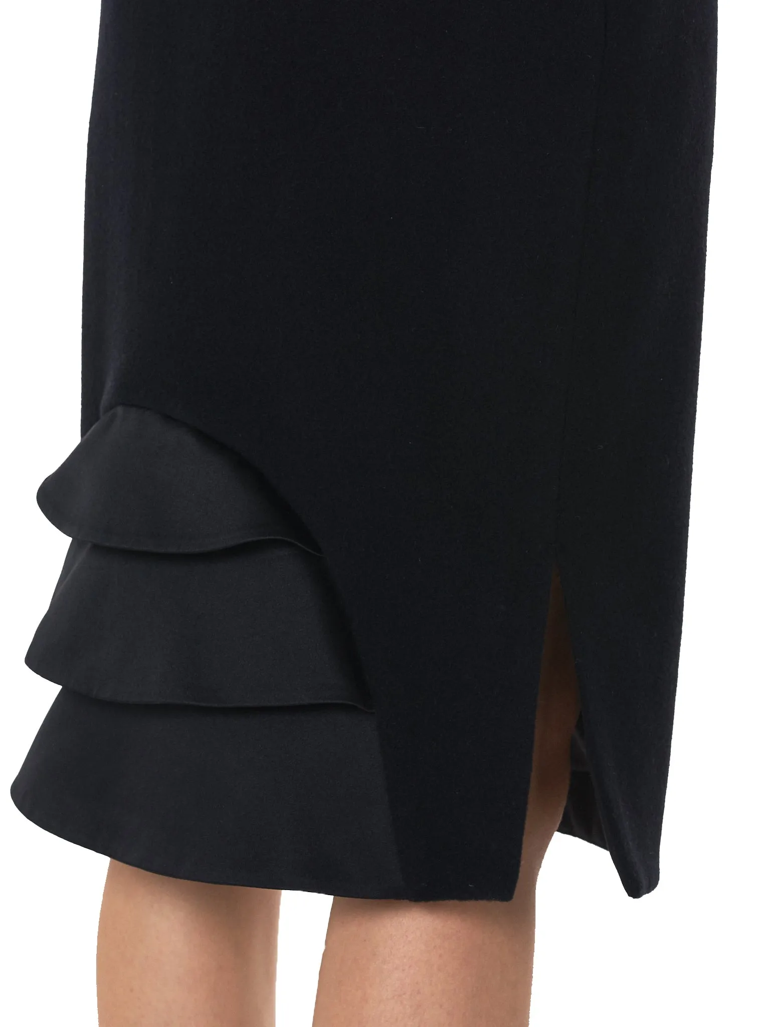 Tiered Hem Skirt (UCT1602-BLACK)