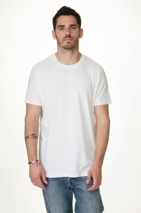 White Men's Slub Crew Neck Tee