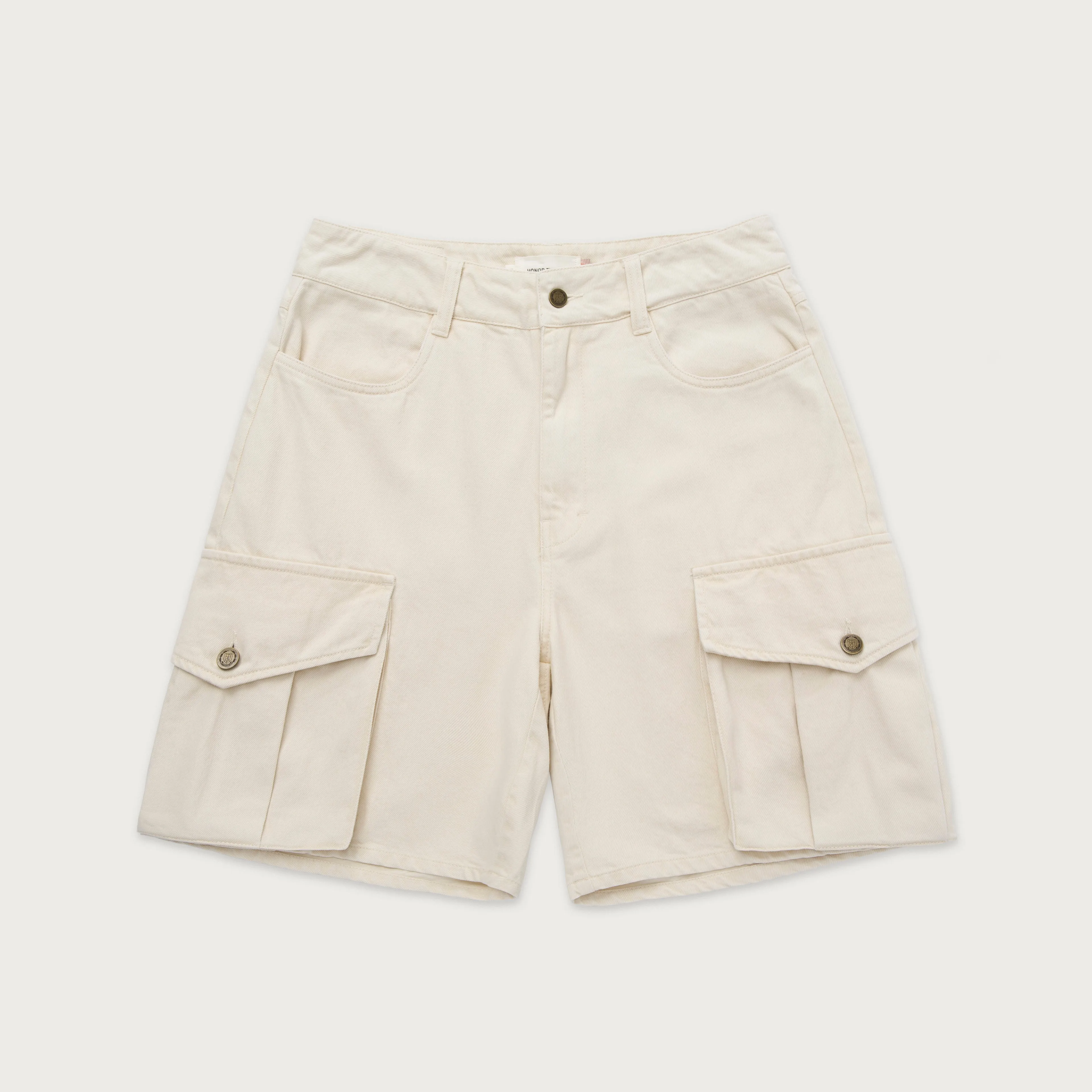 Womens Baggy Cargo Short - Bone