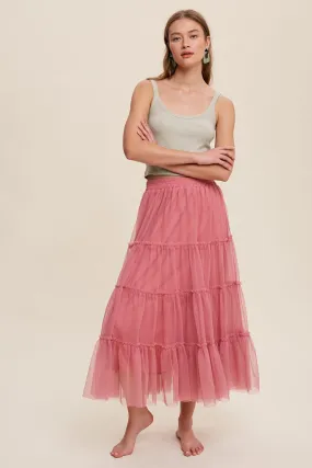 Your Favorite Tiered Mesh Flouncy Skirt