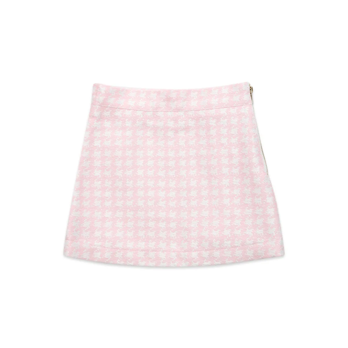 Zoe houndstooth Skirt pink